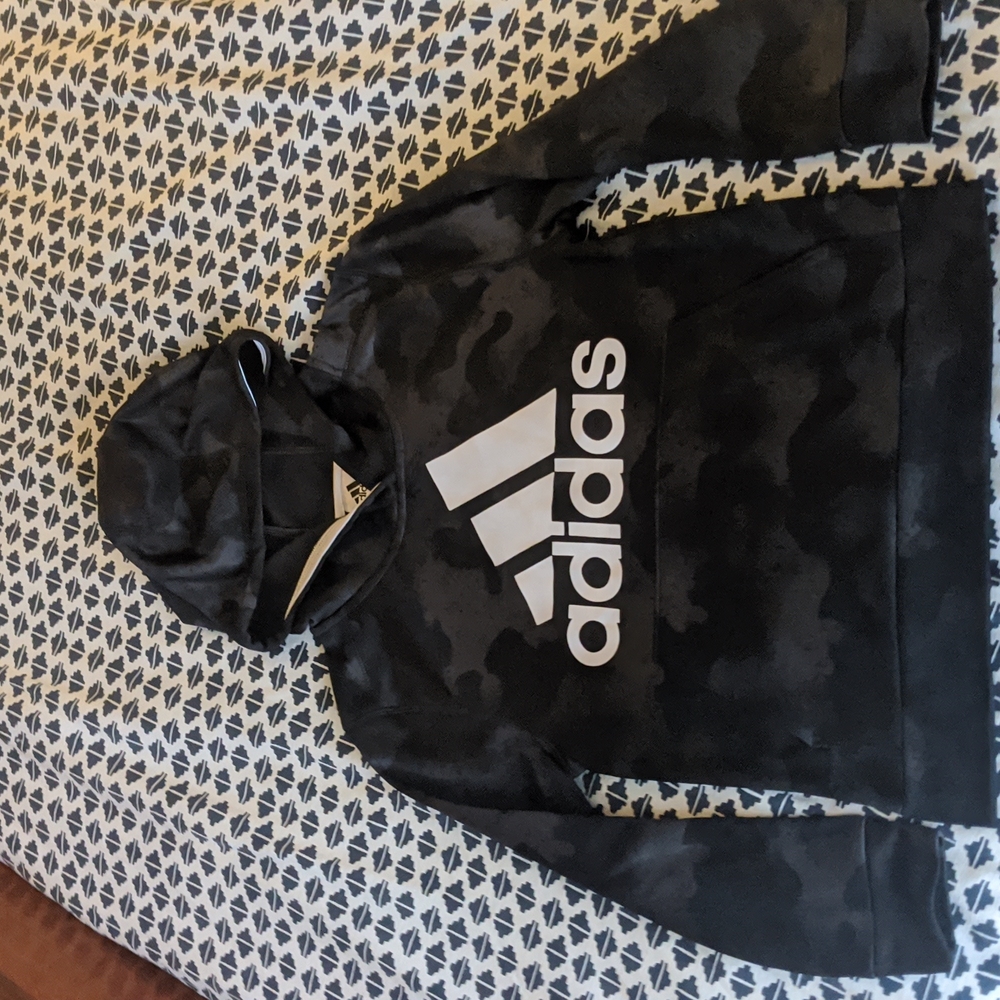 Adidas black camo hoodie